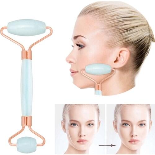 Natural Jade Roller Facial Massager Opal Face Roller Guasha Massage Board Set Guasha Tool Jade Roller Guasha Massage Board