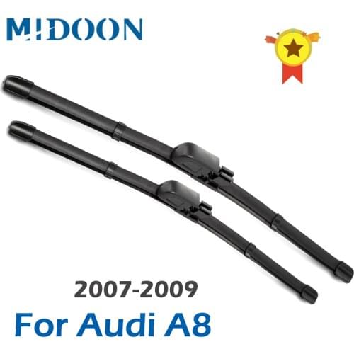 MIDOON For Audi A8 S8 D3 Sedan 2009 2008 2007 2006 2005 2004 2003 2002 2Pcs/set Front Windscreen Wiper Blades Set 24"23"
