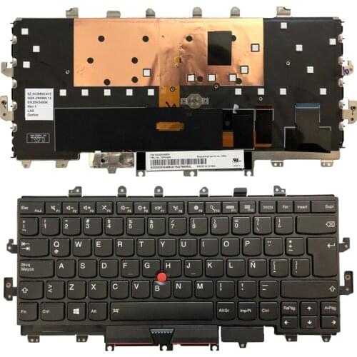 NEW LA laptop keyboard for Lenovo Thinkpad X1 yoga X1 1st 2016 Latin Keyboard black