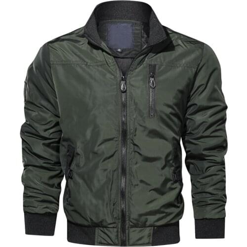 Newest Fashion Mens Jackets and Coats England Style Multi-Pocket Pilot Jacket Men Army Green Motorcycle Jacket Casaco Masculino