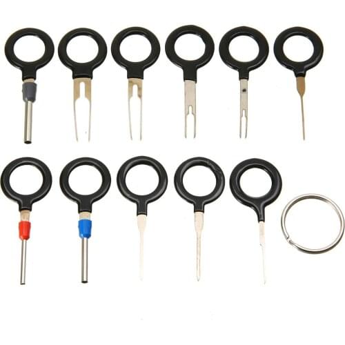 New 11pcs/set Terminal Removal Tool Key Pin Wire Crimp Connector Pin Extractor Kit Car Electrical Key Tools