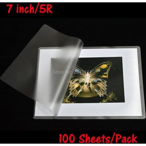 100mic Plastic Film 5R Laminating Film to Protect Card Film Sealed Plastic Film Laminate Machine Dedicated Consumables188x136mm