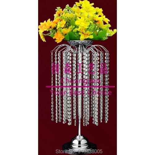 Wedding Candle Holder Flower Vase Metal Vase Main Table Flower Holder Road Lead Home Decor Flower Stands Wedding Centerpiece