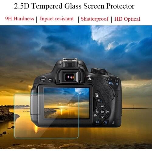 New Anti-riot 9H Camera Tempered Glass Screen Protector Film for Canon 100D 1300D 70D 80D 6D 750D 760D