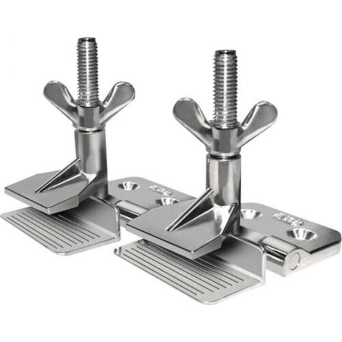 2pcs Zinc Alloy Silver Screen Printing Clamps Hinge Clamp Butterfly Hinge Clamp For DIY Fixing Screens Tool