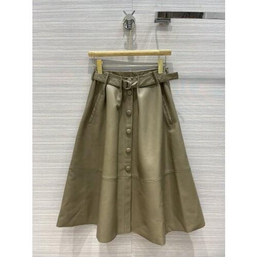 2021 Autumn new style skirts women fashion high quality sheepskin skirts