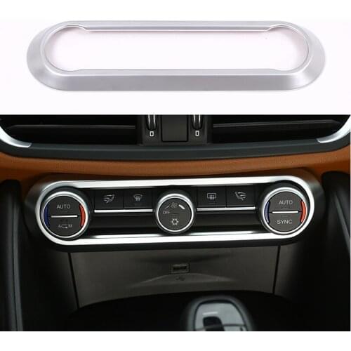 1 Pcs Center Air Conditioning Adjustment Frame Trim For Alfa Romeo Giulia Stelvio 2017 Car Accessories ABS Chrome