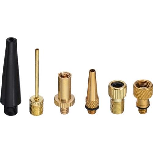 14Pcs Bicycle Pump Adapter With Sealing Rings Tire Ball Air Pump SV AV DV Valve Bicycle Valve Adapter Air Pump Compressors