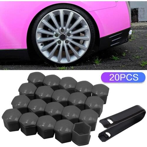 20 Pcs 17mm/19mm/21mm Car Wheel Nuts Covers Auto Caps Hub Screw Protector Bolt Head Cover Plastic Tire Wheel Screw Bolts
