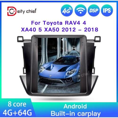 Tesla type Car Multimedia Radio Video Player Navigation GPS No 2din 2 din For Toyota RAV4 4 XA40 5 XA50 2012 - 2018