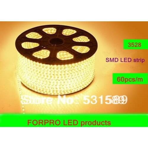 Free shipping 100M 6000LEDs supper birght waterproof 220V 3528 SMD LED strip +1 US Power Plug/Warm white/White/R/G/B/Y