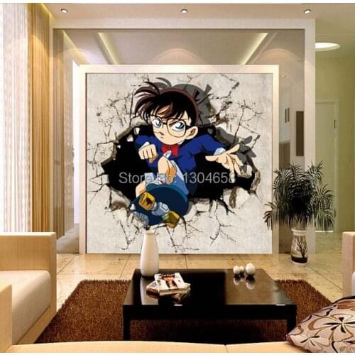 Free shipping custom 3 d dynamic conan wallpaper TV bedroom living room sofa background wall wallpaper