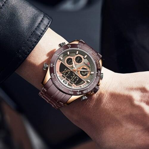 NAVIFORCE Watch Men Top Luxury Brand Big Dial Sport Watches Mens Chronograph Quartz Wristwatch Date Male Clock Relogio Masculino
