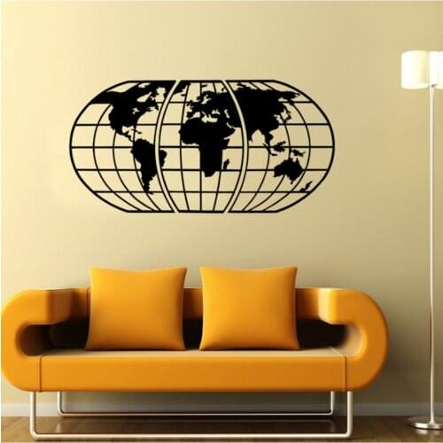 Wood Wall Art World Map Atlas Of 3 Piece Laser Cut Wood Wall Decor Black 70*32 cm Home Office işyeri Decoration Gift