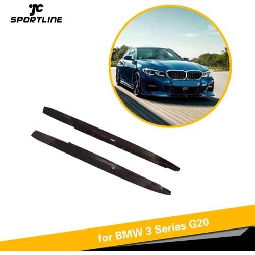 G20 G21 ABS Glossy Black Carbon Look Side Skirts for BMW 3 Series G20 G21 M PORT 2019 2020 Side Skirt Extensions Lips