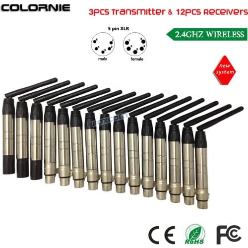 Good Quality 2.4G Wireless 2017 NEW DMX512 Transmitter & Receiver wireless DMX Console DMX Kit Fast Free Shipping 15PCS