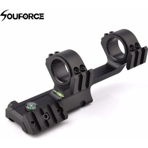 Scope Mount Rings with Spirit Bubble Level & Compass Hunting Rifle Mount Fit 20mm Weaver Picatinny Rail for Tacital Hunting
