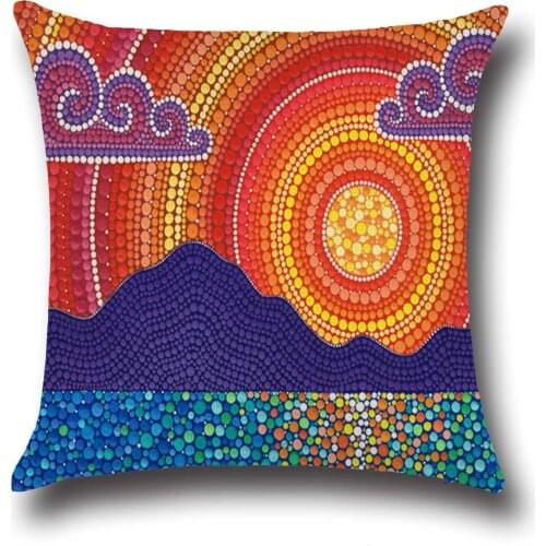 Colorful Mandala Pillowcase Geometric Throw Cushion Pillow Cover Printing Cushion Pillow Case Bedroom Office 45x45cm