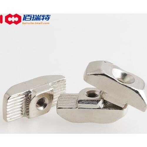 10/20/50/100pcs M3/M4/M5 for 20 Series Slot T-nut Sliding T Nut Hammer Drop In Nut Fasten Connector 2020 Aluminum Extrusion