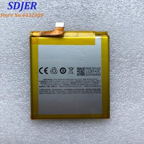 Meizu M2 mini Battery New High Quality BT43C 2450mAh Battery Parts Replacement for Meizu M2 mini Smart Phone