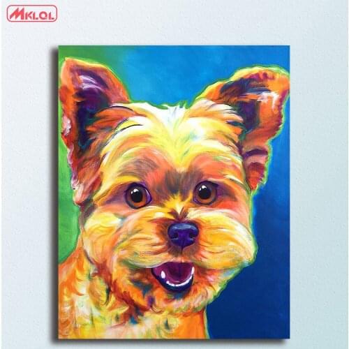 Large size wall art animal-dog-pop Canvas Painting For Living Room Home Decoration Oil Painting On Canvas Wall Painting No Frame