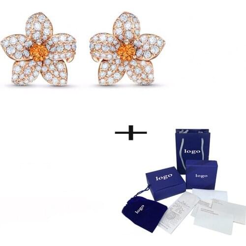 2021 new fine yellow chick chrysanthemum earrings charm jewelry