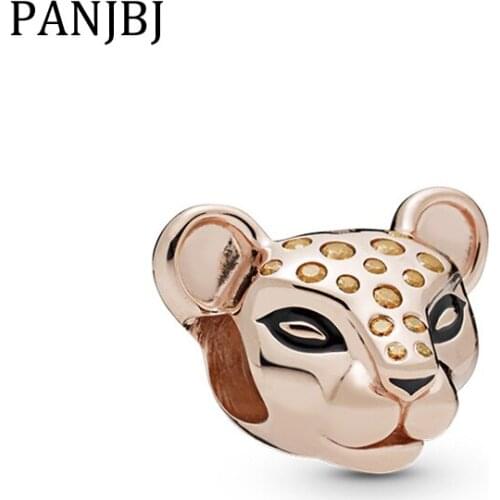 New Original Free Shipping Silver Plated Bead Rose Sparkling Lion Princess Charm Fit Bracelet Necklace DIY Women Jewelry