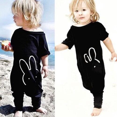 Autumn Winter Newborn Baby Boys Girls Jumpsuit Cotton Chic Rabbit Printed Romper Baby Clothing One-pieces 1-4Y