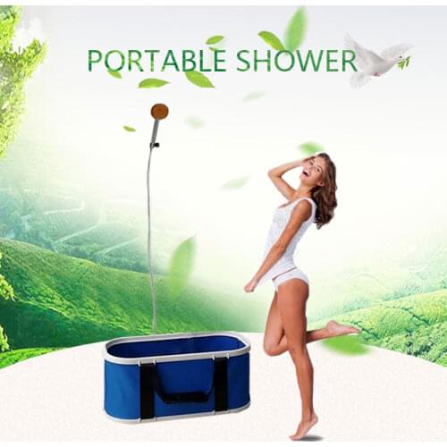 Portable Camping Shower Foldable Heated Camping Travel Hiking Climbing Picnic Water Storage Smooth Multi-purpose Shower