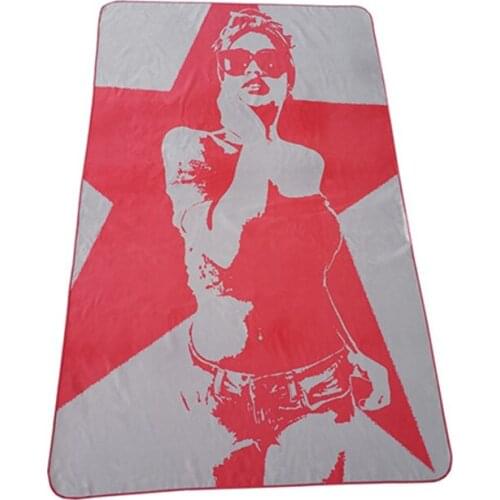 Large size Microfiber printed beach towel travel mat towel