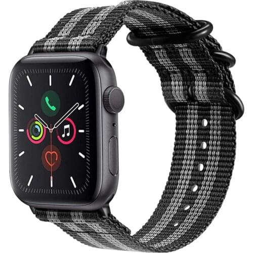 Strap for apple watch 4 5 44mm 40mm band 42mm 38mm Woven nylon metal buckle watchband for iwatch series 5/4/3/2/1 bracelet