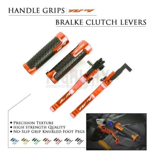 Brake Lever Handlebar Grips Grip CNC Aluminum Short Adjustable Brake Clutch levers For YAMAHA YZF R1 YZF-R1 2009-2014