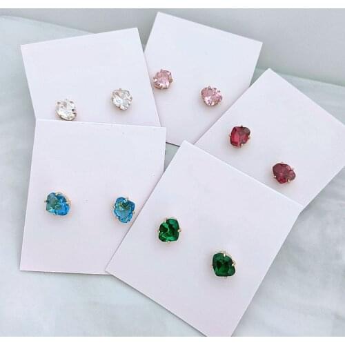European and American wind small fresh minimalist design girl sweet candy temperament color irregular stud earrings gift