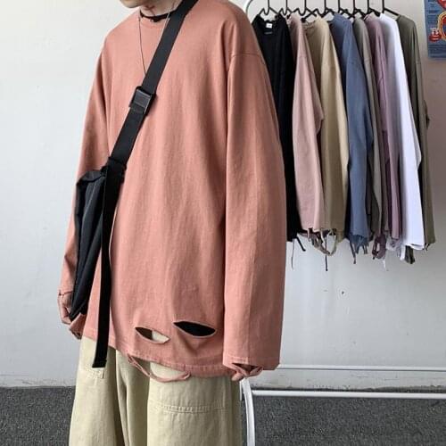 SLACTION Men's Long T-shirts