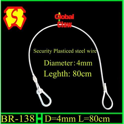 Stage light Security steel wire quick lock carabiner plasticized steel sling safety rope for beam light