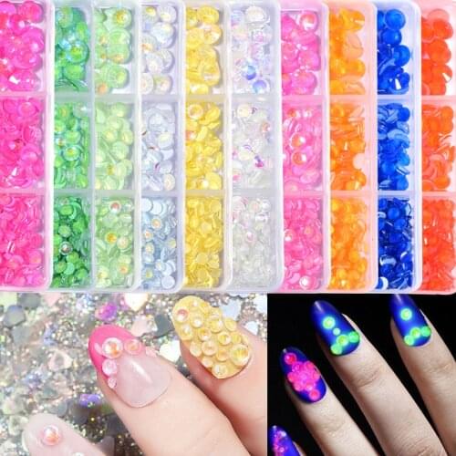 1000pcs Mix Sizes Non Hot Fix Rhinestones стразы Flatback Crystal Nail Art Decorations Rhinestones Glass for DIY Decoration A09