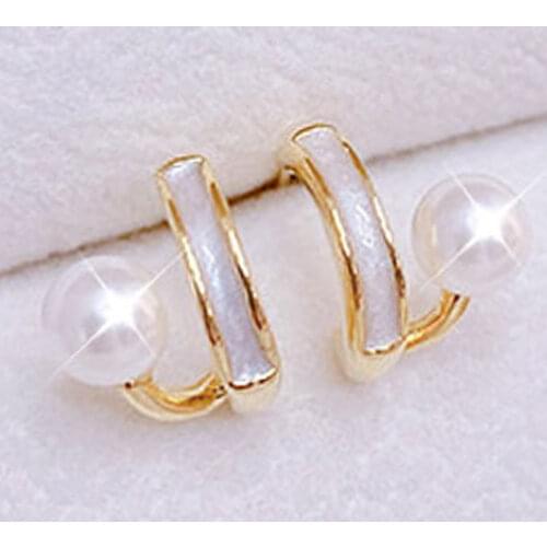 All-Match Earring Student Style Minimalist Earrings Tiny Pearl Daily Sweet Female Exquisite Luxury Charm Simplicity Pendant Gift