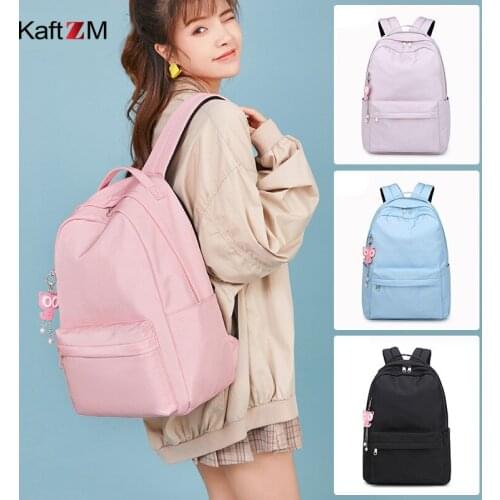 Waterproof Backpack School Bags For Teenage Girls Fashion Women Shoulder Bag Solid Color Travel Bagpack Mochila mujer Bolsa