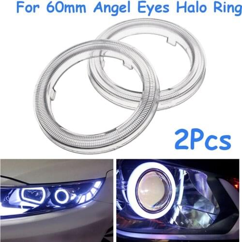 1/2PCS NEW Projector Lens Covers For Angel Eyes Halo Ring Lights 60mm 70mm 80mm 85mm 90mm 95mm 100mm 110mm Car Light Accessories
