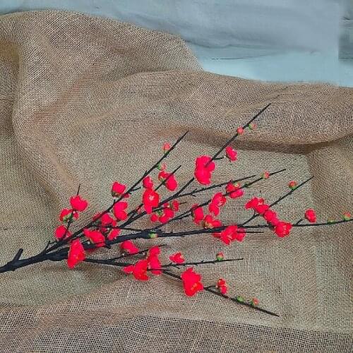 1pc Plum Blossom Artificial Silk Flower Long Branch Winter Plum Fake Flower DIY Home Table Decoration Flower Arrangement