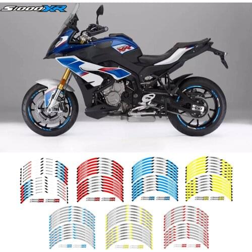 High quality New 12Pcs Thick Edge Outer Rim Sticker Stripe Wheel Decals For BMW S1000XR