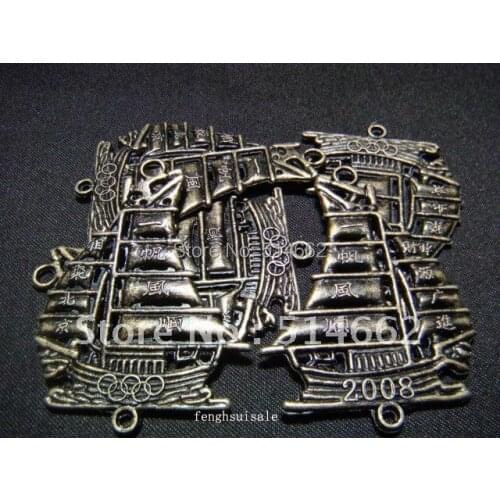 2PCS Feng Shui Plain Sail Jewelry Connector with Hole