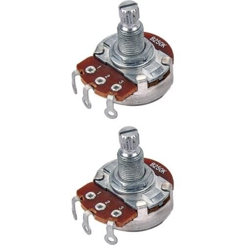 2 Pieces Durable B250K Audio Volume Tone Pot Musical Instrument Accessory 1.22x1.14x0.94inch
