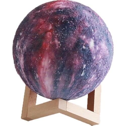3D starry moon light colorful change touch switch night light home decoration Drop shipping