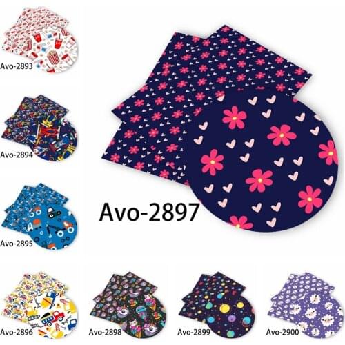 Huangtao Diy accessories 30*136cm Printed Faux Synthetic Leather for Bow,DIY handmade Materials