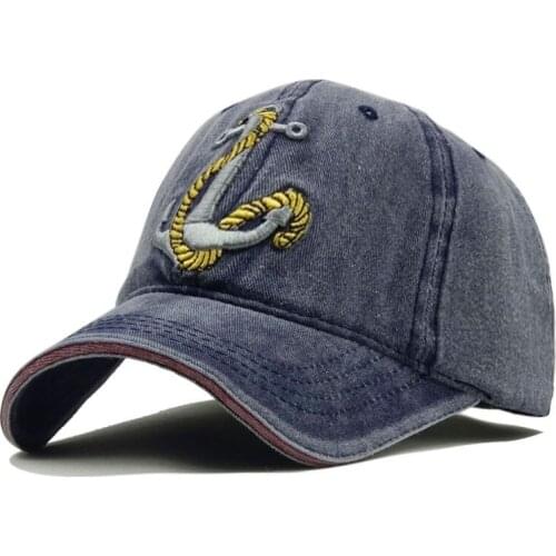 New wholsale Man Woman pure cotton baseball caps hip hop snapback hats couples hat do old pirate ship anchor gorras wash cap