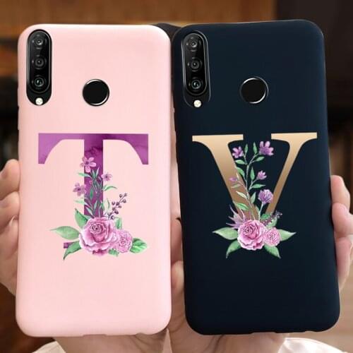 For Huawei Honor 20 Lite Case Letter A To Z Honor 20 Lite MAR-LX1H Back Cover 6.15 inch Matte Silicone Soft Case honor 20Lite