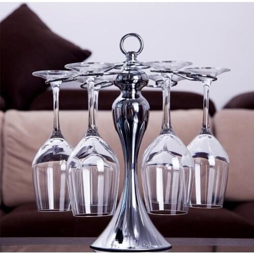 1Pc Stainless Steel Spiral Wine Bottle Glass Holder Dinner Table Goblet Hanging Storage Drain Rack Home Supplies