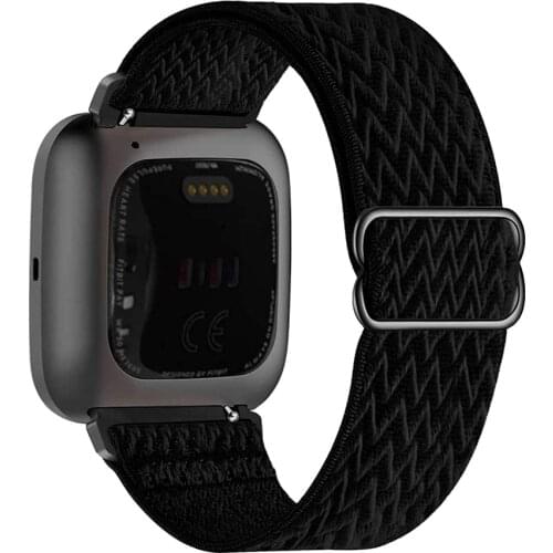 Elastic Nylon Strap for Fitbit Versa 2 Adjustable Band for Fitbit Versa Lite smart watch bracelet replacement wristband
