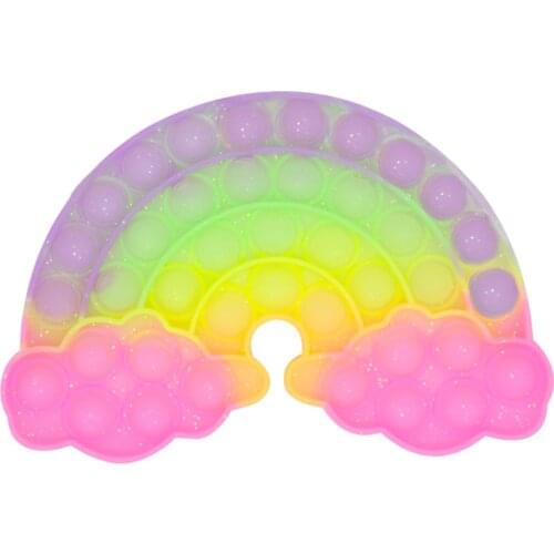 Push Bubble Sensory Toy For Autism Special Needs Autism Squishy Stress Reliever Toys Kid Rainbow Anti-stress Fidget Toys